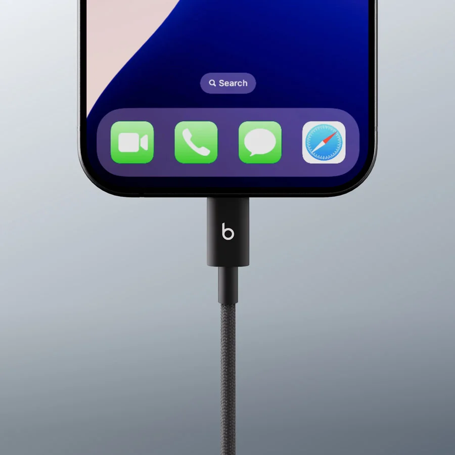 Beats USB-A to USB-C Woven Cable (1.5 m / 5 ft)  - Bolt Black